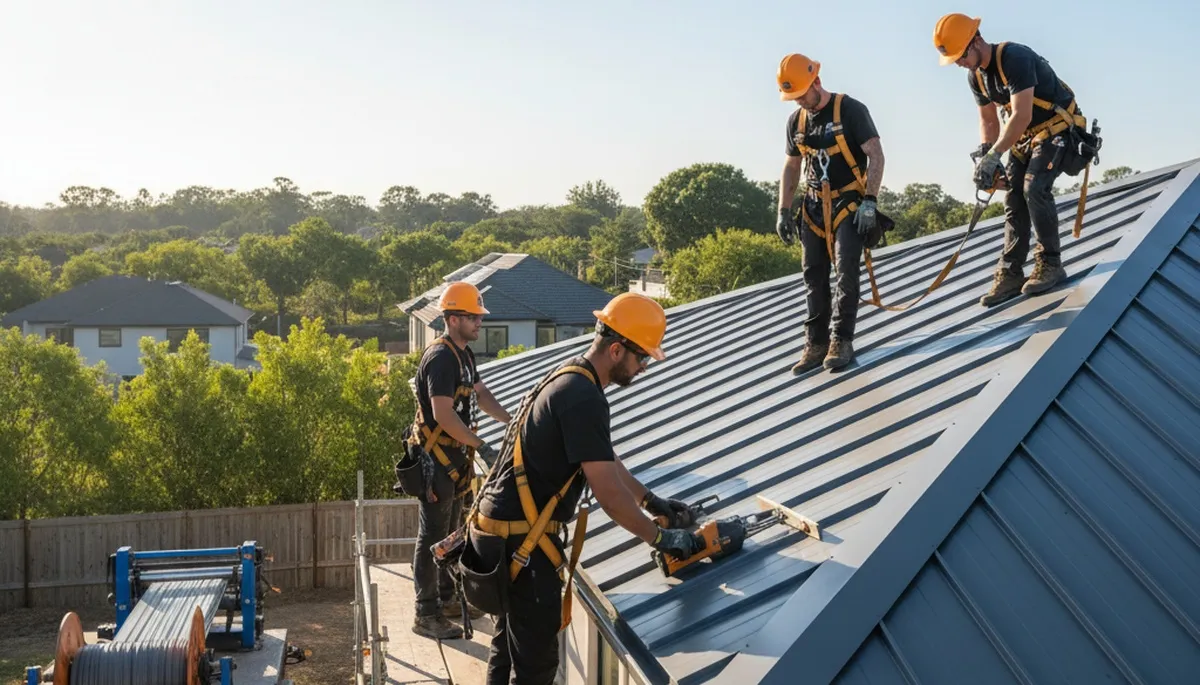 Metal roofing installation in Las Vegas, NV for heat-resistant home exterior protection